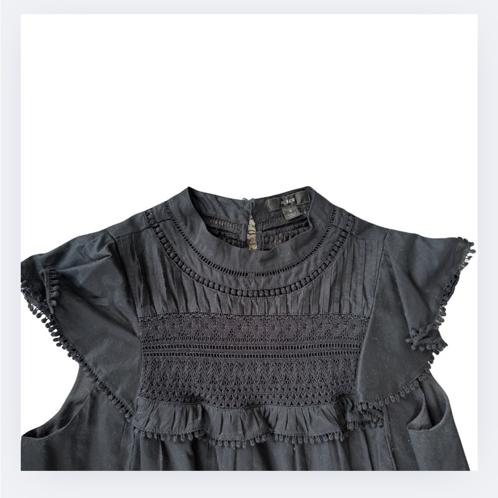 J. Crew Sleeveless Blouse with Ruffle Details - Picture 2 of 4